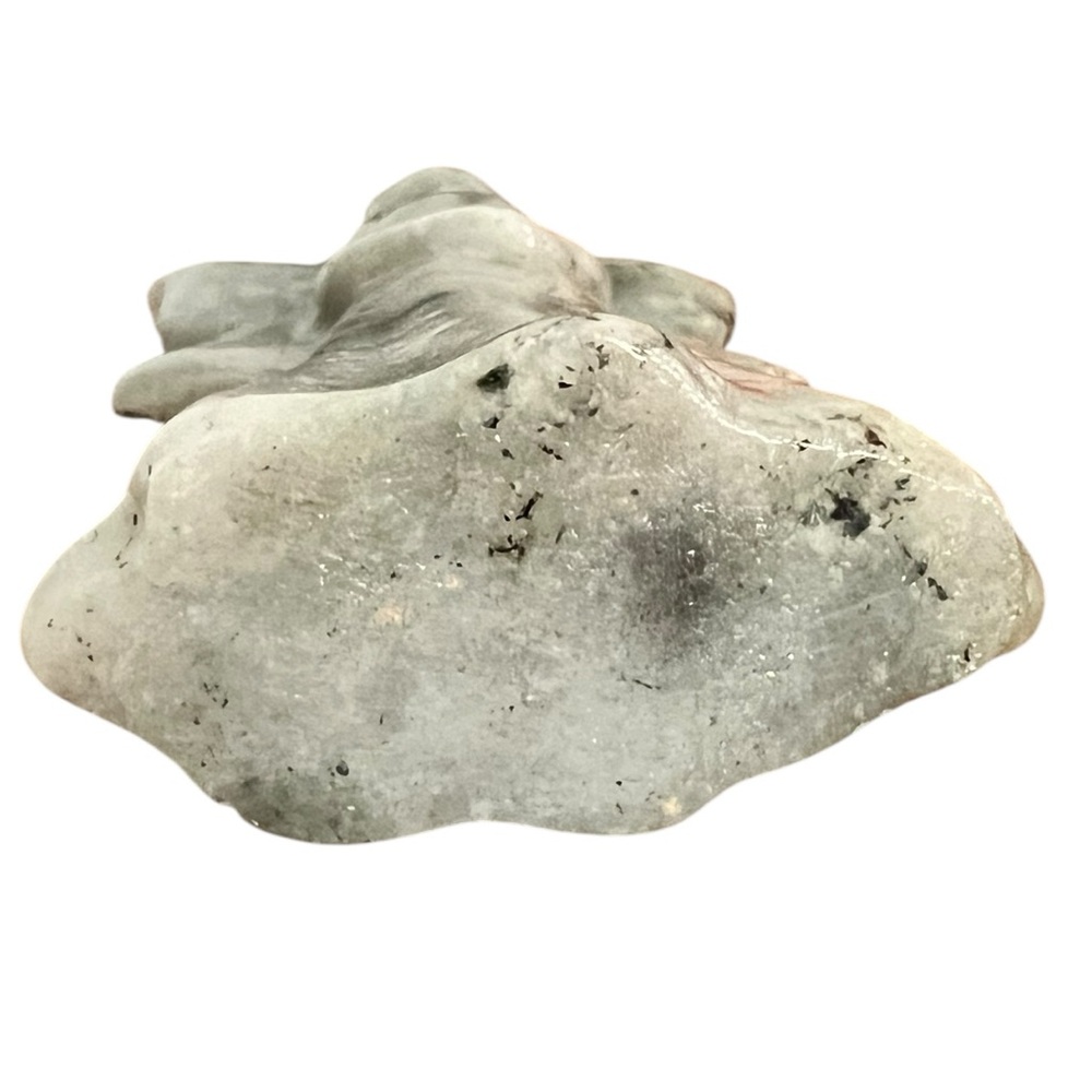 Labradorite Angel Figurine • Hand Carved Stone Angel • 3” Crystal Decor - Picture 3 of 5